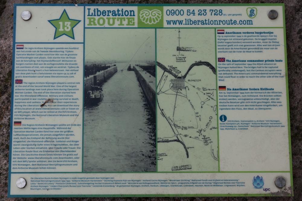 Liberation Route Marker 013: De Amerikanen vorderen burgerbootjes #2