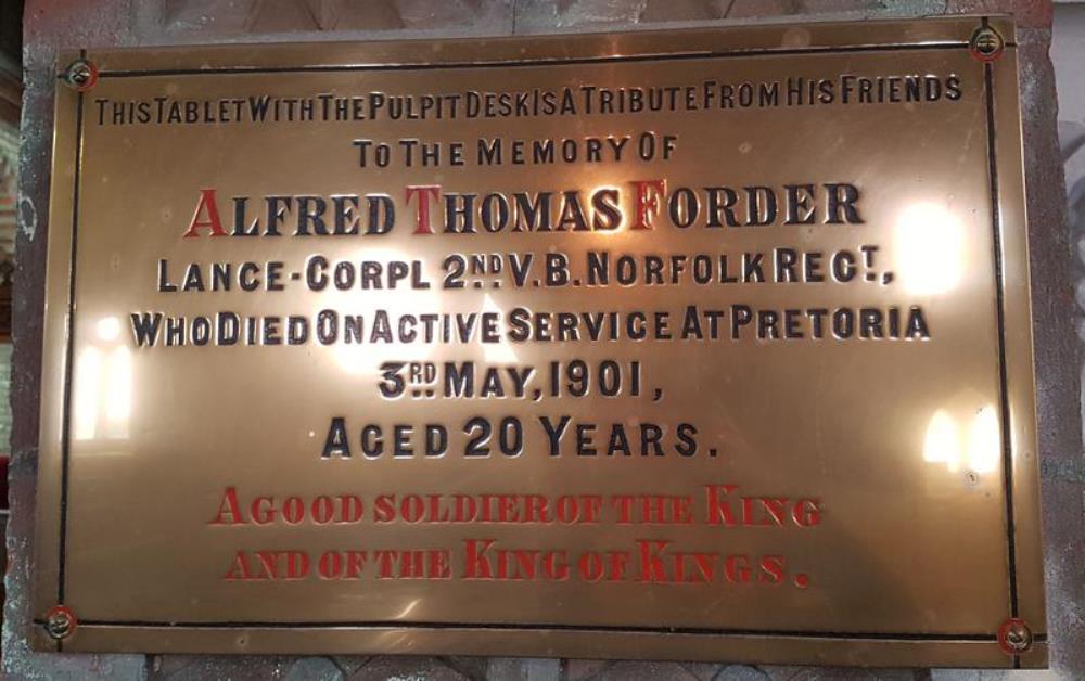 Memorial Lance-Corpl. Alfred Thomas Forder