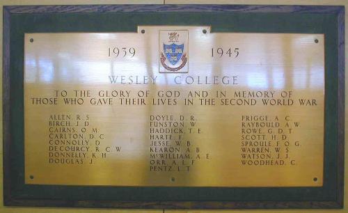 War Memorial Wesley College