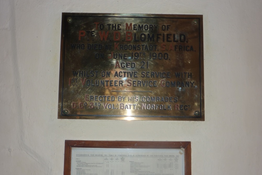 Gedenkteken Private W.D. Blomfield