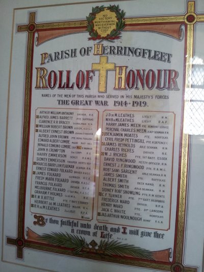 Roll of Honour St. Margaret Church