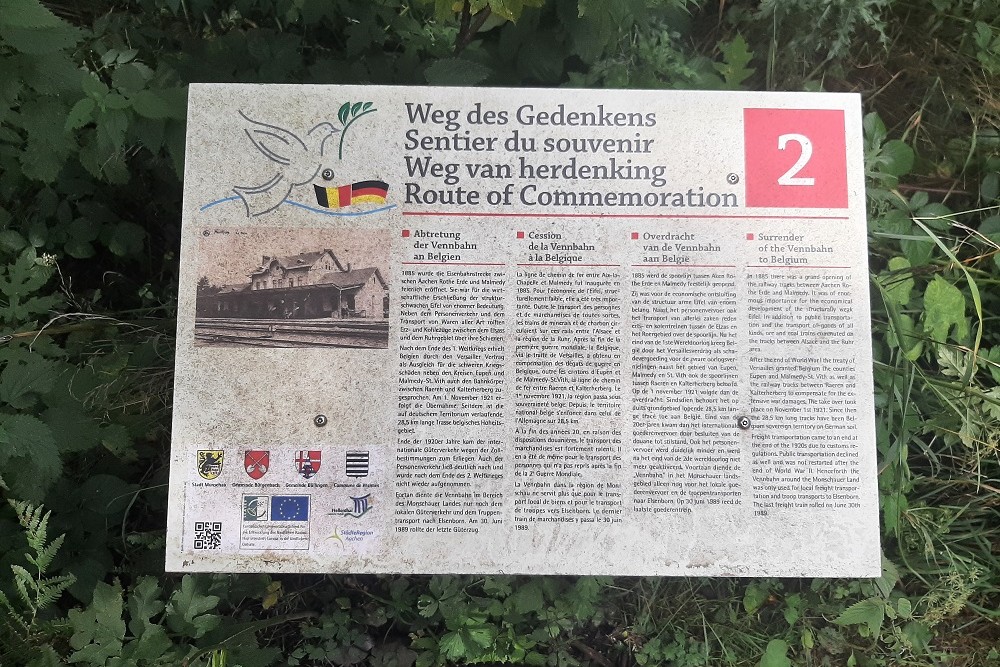 Route of Commemoration No.2: Surrender of the Vennbahn to Belgium