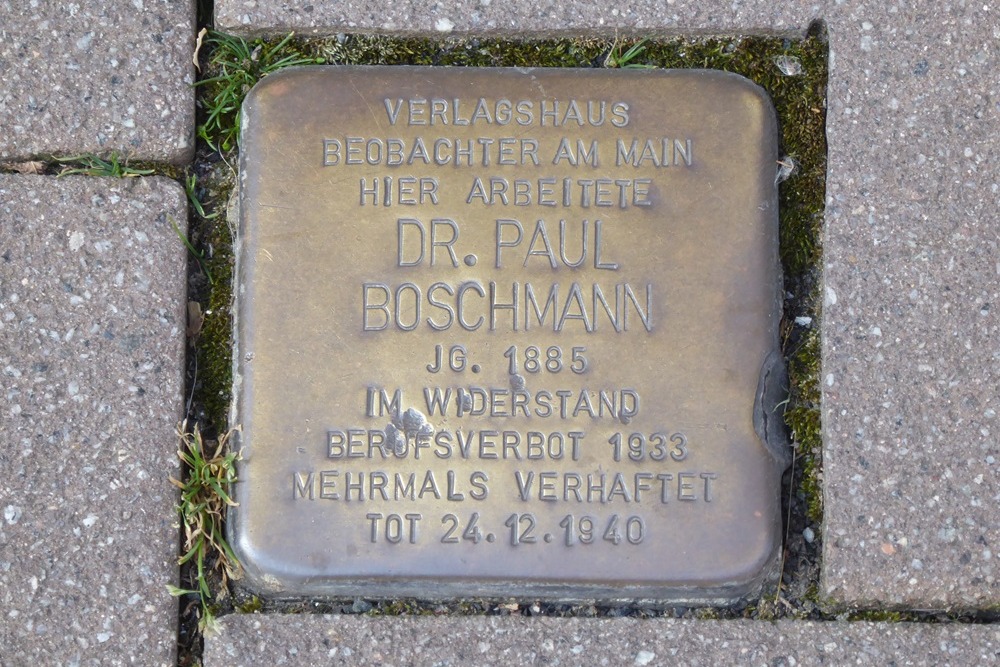 Stolperstein Pfaffengasse 11