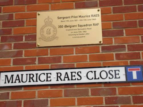 Gedenkteken Sergeant Piloot Maurice Raes