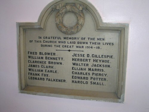 War Memorial Grimsby Baptist Church