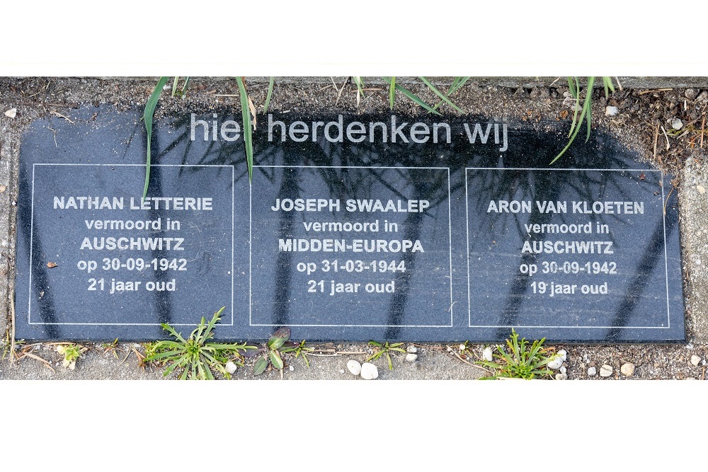 Memorial Stones Utrechtseweg 245 (now Kon. Beatrixplantsoen 14)