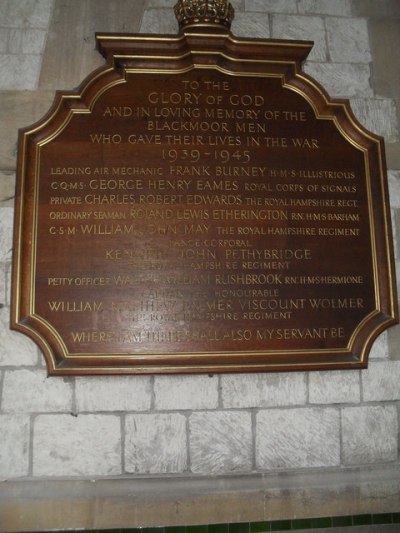 War Memorial St Matthew Church Blackmoor #1