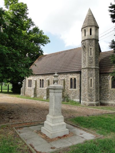 War Memorial Parishes of Kenny Hill and Burnt Fen