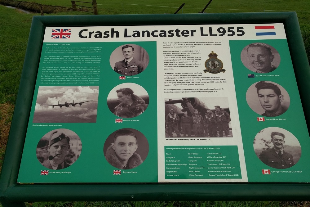 Lancaster LL955 information panel