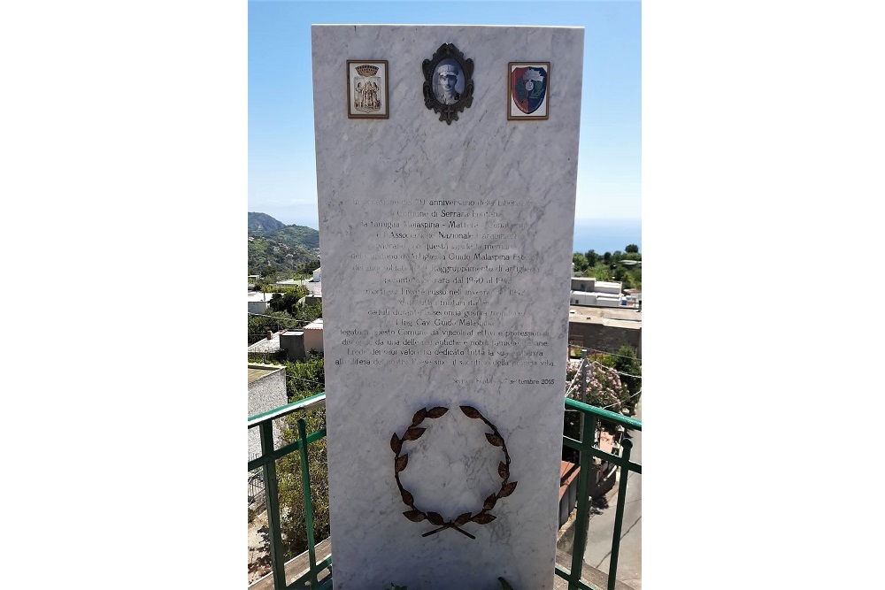Memorial to artillery captain Guido Malaspina Estense