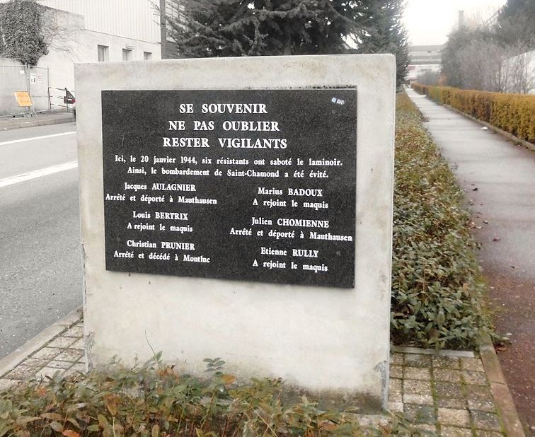 Monument Sabotage 20 Januari 1944