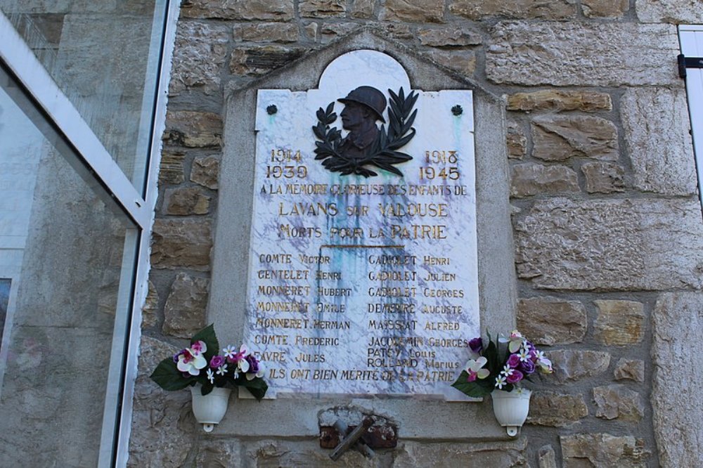 Monument Eerste Wereldoorlog Lavans-sur-Valouse