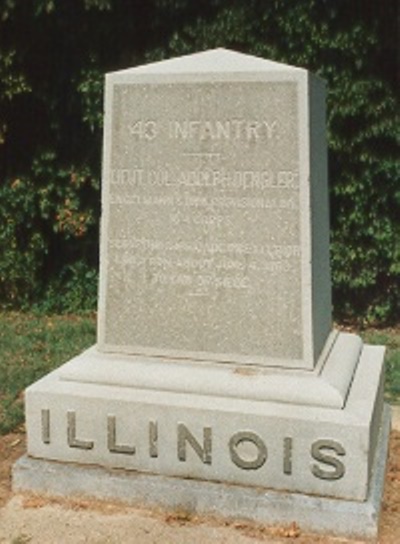 Monument 43rd Illinois Infantry (Union)
