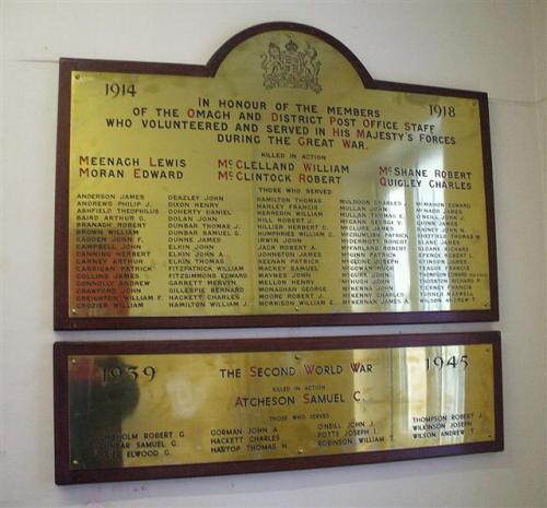 War Memorial Omagh and District Post Office Staff