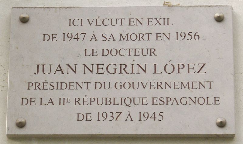 Gedenkteken Juan Negrin