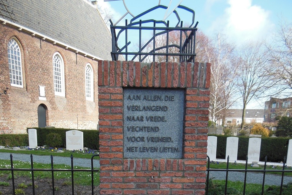 Oorlogsmonument Protestant Kerkhof Heemskerk