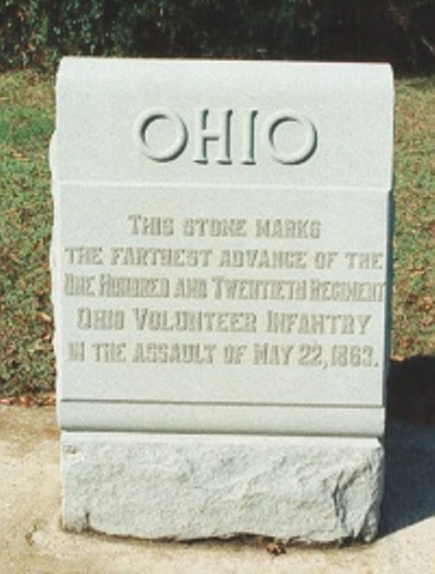 Positie-aanduiding Aanval van 120th Ohio Infantry (Union)