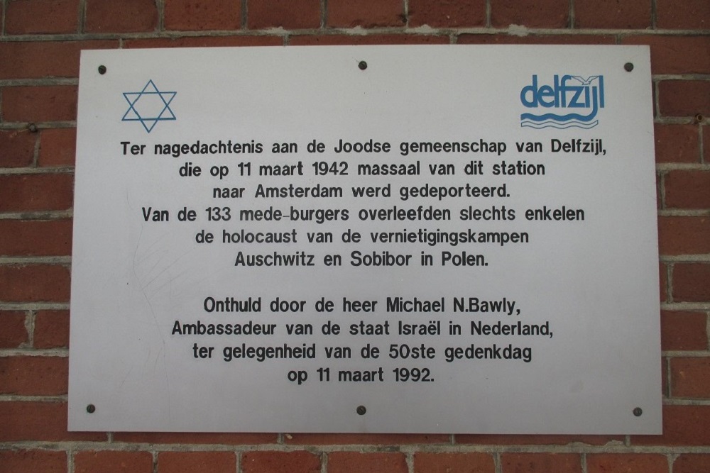 Jewish Memorial N.S. Station Delfzijl