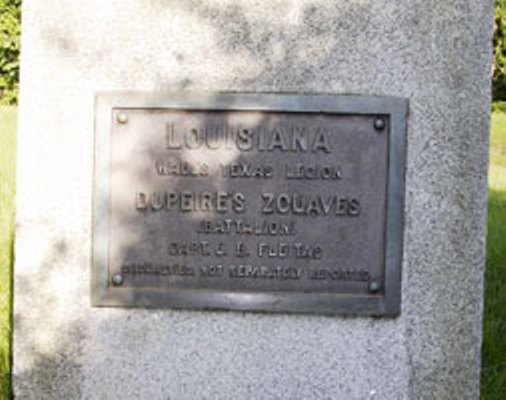 Dupeire's Louisiana Zouaves Battalion (Confederates) Monument #1
