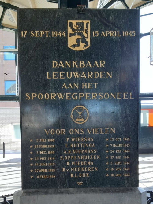 Memorial Killed Railway Employees Leeuwarden