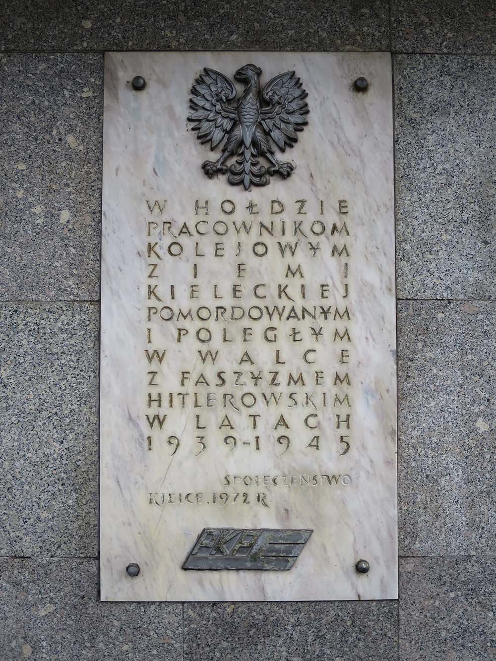 Gedenkteken Spoorwegpersoneel Kielce 1939-1945