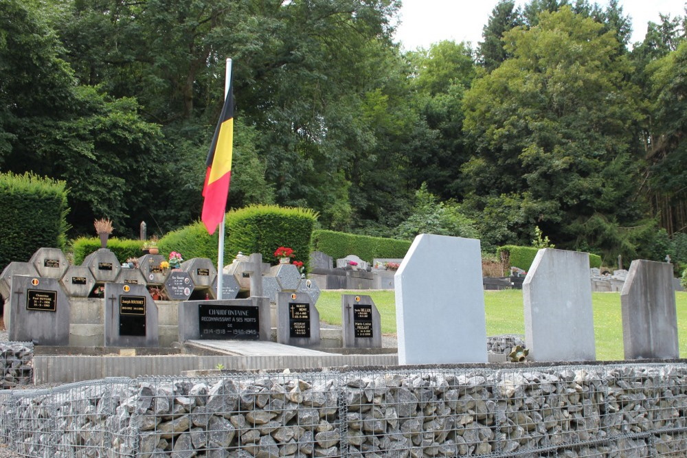 Belgische Graven Oudstrijders Chaudfontaine Nieuwe Begraafplaats	
