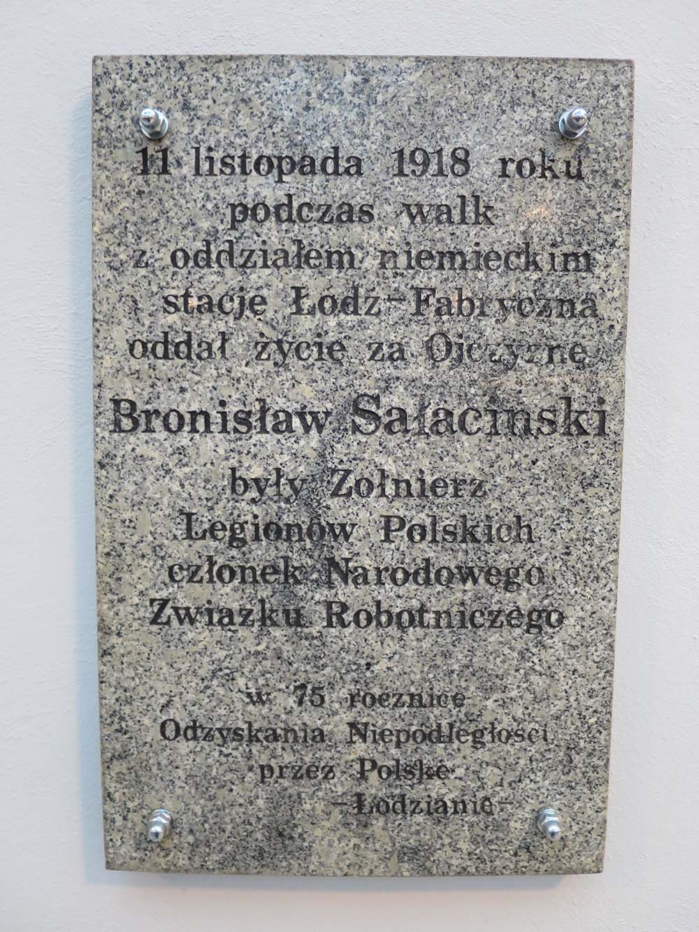 Gedenkteken Bronislaw Salacinski