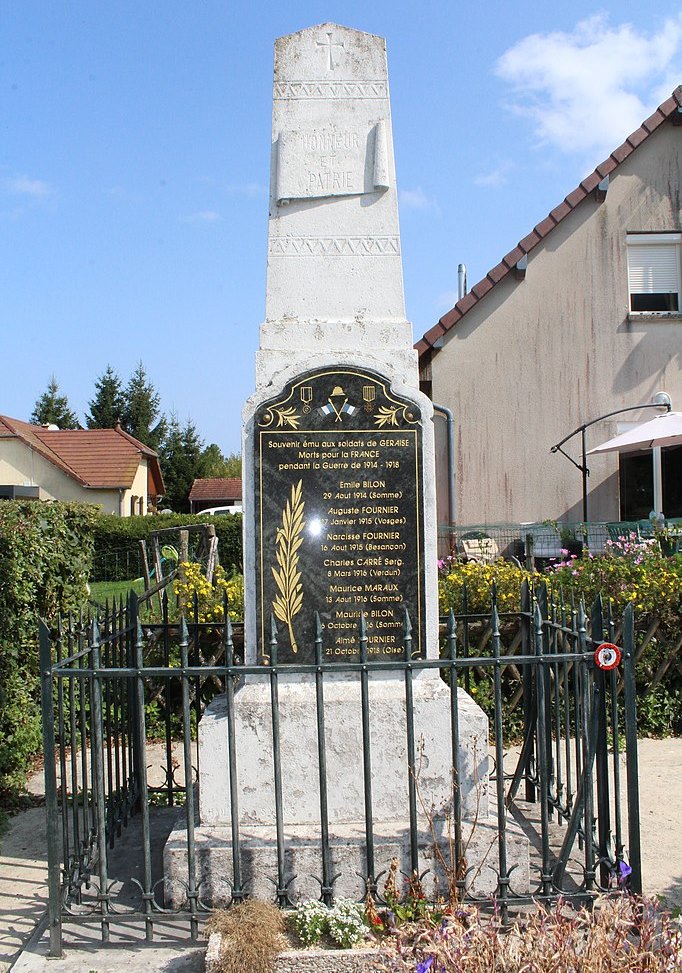Monument Eerste Wereldoorlog Geraise