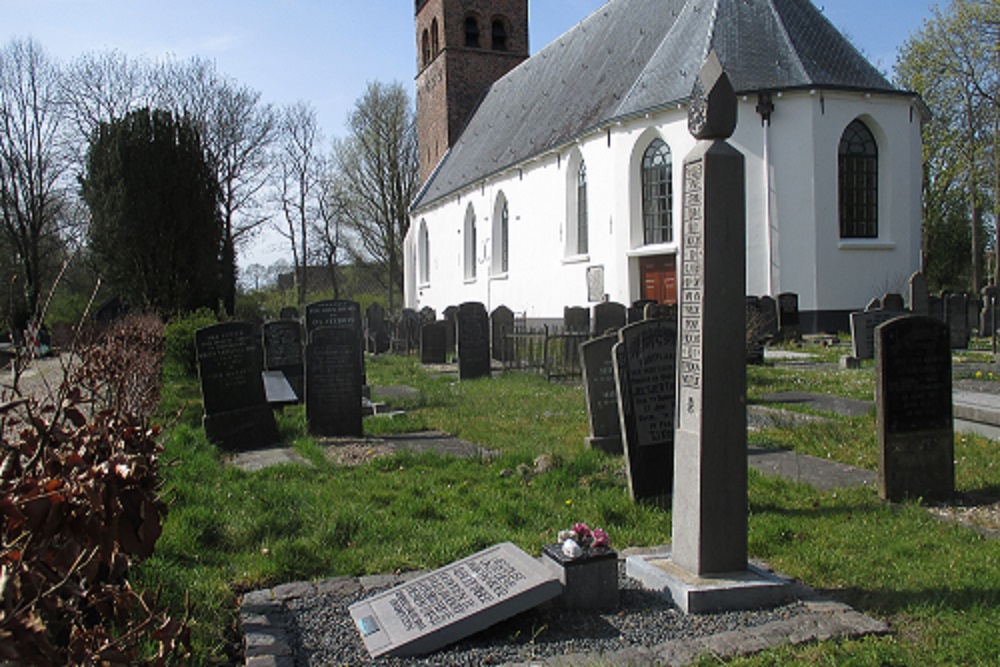 Grave Memorial Protestants Churchyard Huizum Village Leeuwarden