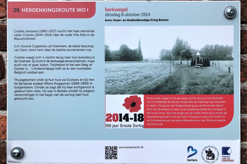 Memorial Route 100 years Great War - Information Board 29