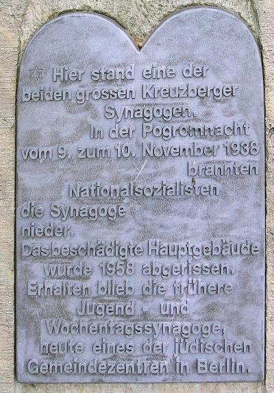 Gedenkteken Synagoge Kreuzberg