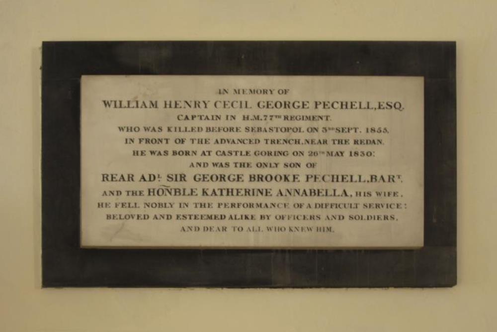 Gedenkteken Captain William Henry Cecil George Pechell