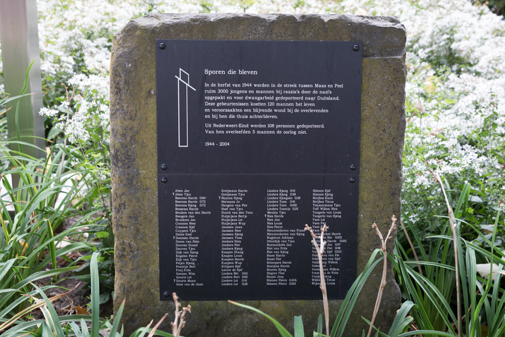 Memorial 'Tracks that were' Nederweert-Eind