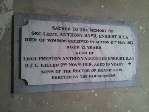 Memorial Anthony Basil Enright and Preston Anthony Augustus Enright