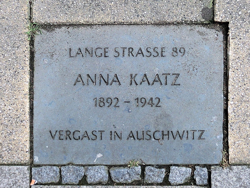 Memorial Stone Lange Strae 14 (was Lange Strae 89)