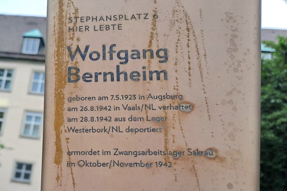 Gedenkteken Bernheim Augsburg #1