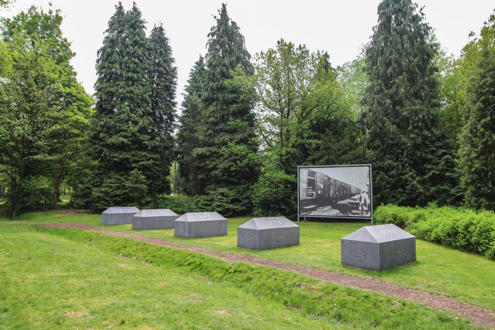 Memorial Signs in Westerbork Camp Westerbork