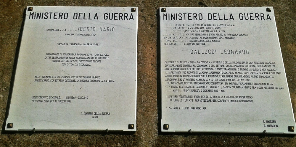 Gedenkteken Mario Ciliberto en Leonardo Gallucci