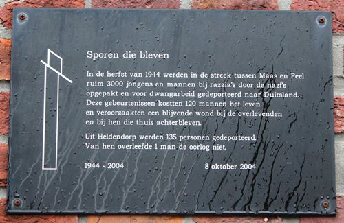 Memorial 'Tracks that were' Heldendorp
