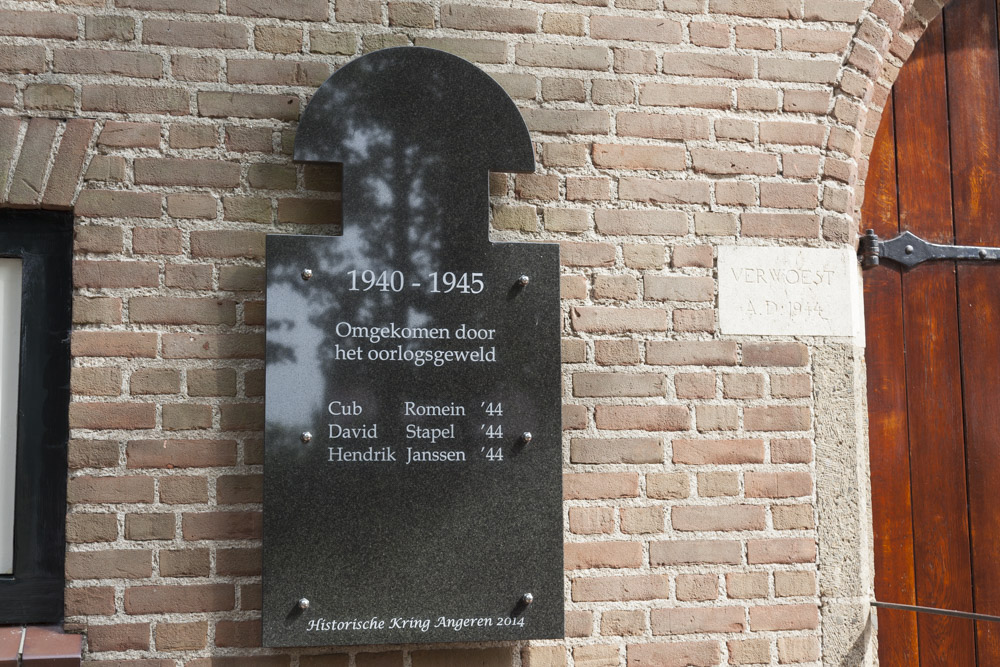 Memorial Victims World War Two Angeren