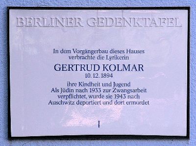 Memorial Gertrud Kolmar