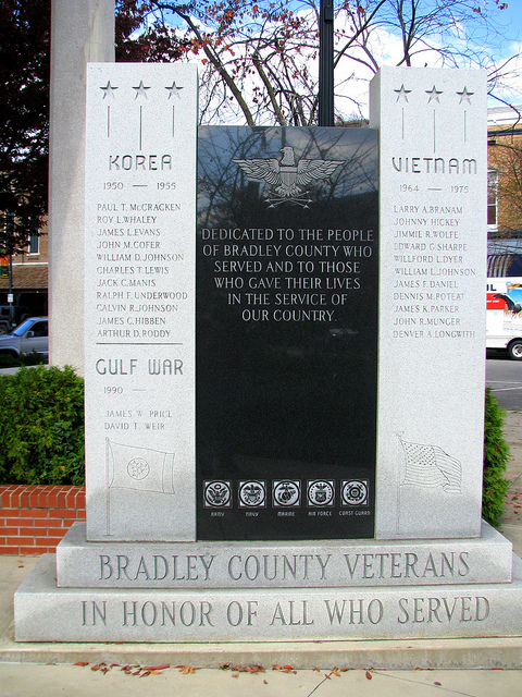 Monument Oorlogen na WO2 Bradley County