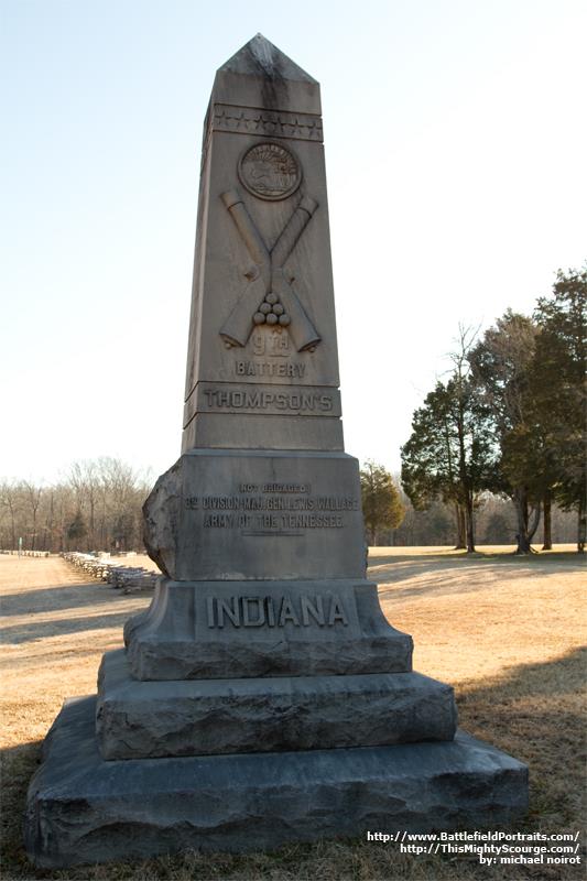 9th Indiana Light Artillery - Thompson's Battery Monument