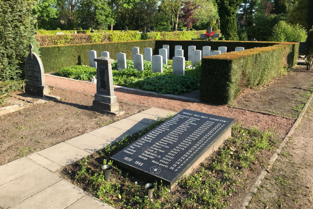 Memorial Killed Air Crew Old Municipal Cemetery Haaksbergen