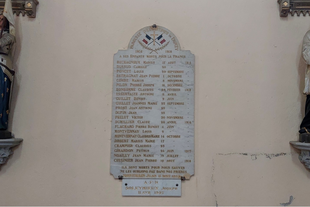 Oorlogsmonument glise Saint Denis de Essertines-en-Donzy #2