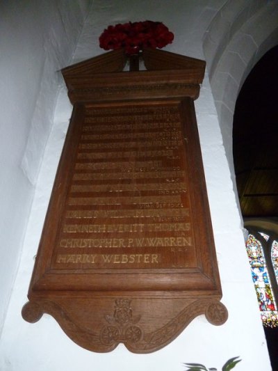 Oorlogsmonument All Saints Church Compton #2