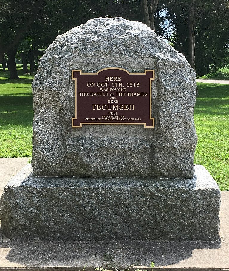 Tecumseh Memorial Thamesville Thamesville TracesOfWar Com