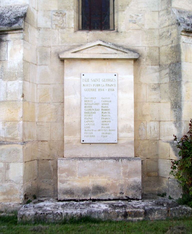 Monument Eerste Wereldoorlog Isle-Saint-Georges