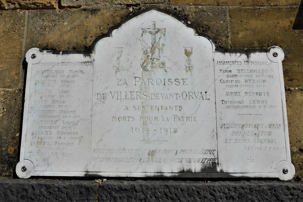 Gedenkteken Eerste Wereldoorlog Villers-devant-Orval