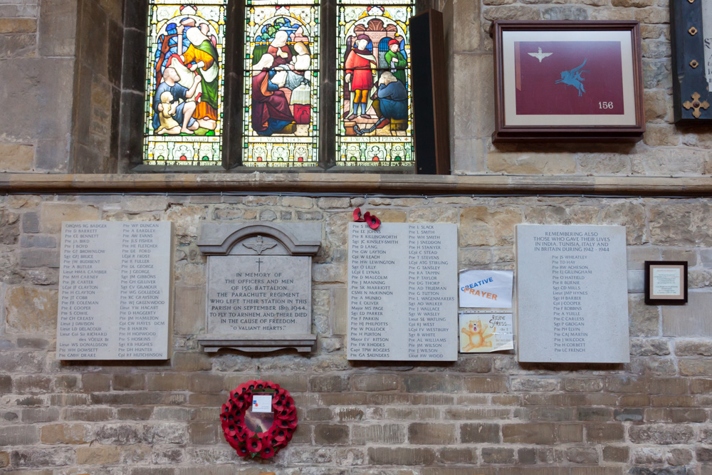 Gedenktekens & Herdenkingsramen St Marys kerk Melton Mowbray